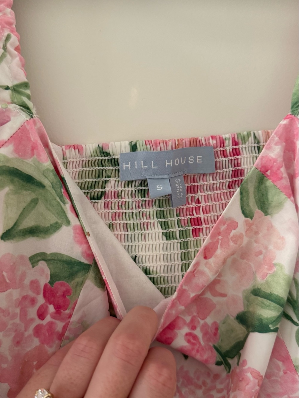 Hill House Home Matilda Mini Dress in Pink Hydrangea (S) - Picture 3 of 5